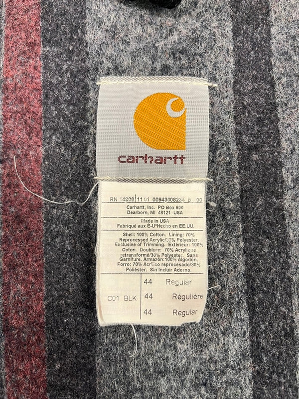 カーハート Carhartt 00's ミシガンチョアコート USA製 アメリカ製 C01 BLK 表記サイズ44 ジャケット ブラック 101MT-4629