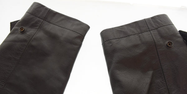 ディーゼル DIESEL 袖レザー切替 トレンチコート ジャケット ブラック Mサイズ 103MT-3237