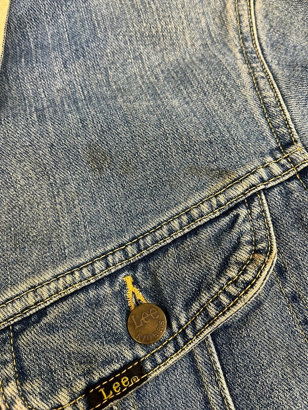 リー Lee 90s 90's STORM RIDER 60s復刻 裏地ブランケット デニムジャケット トラッカージャケット インディゴ 青 ヴィンテージ ジャケット ブルー Mサイズ 101MT-5130