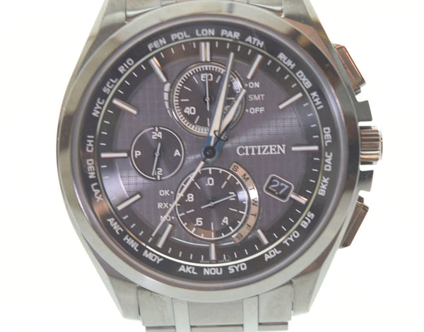 シチズン CITIZEN アテッサ ATTESA エコドライブ 電波時計 電波ソーラー 腕時計  メンズ腕時計ブラック 103T-25