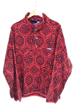 パタゴニア PATAGONIA 90s SYNCHILLA シンチラ スナップT フリースプルオーバー  ジャケット レッド LLサイズ 103MT-3360