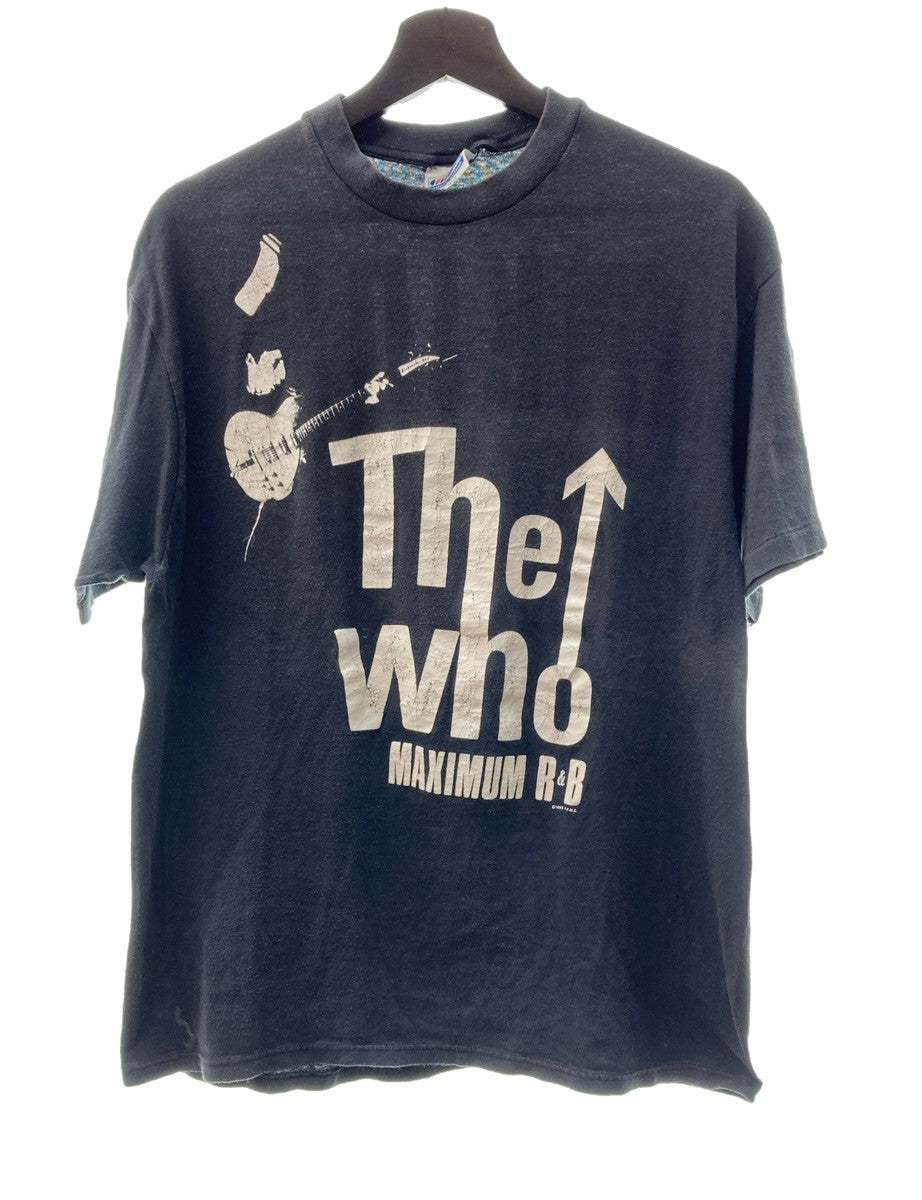バンドTシャツ BAND-T 80's The Who ザ フー Maximum Ru0026B Hanes ヘインズ 両面プリント 袖シングル  裾ダブルステッチ ©1989 黒 XL Tシャツ プリント ブラック 104MT-176 | 古着通販のドンドンサガール