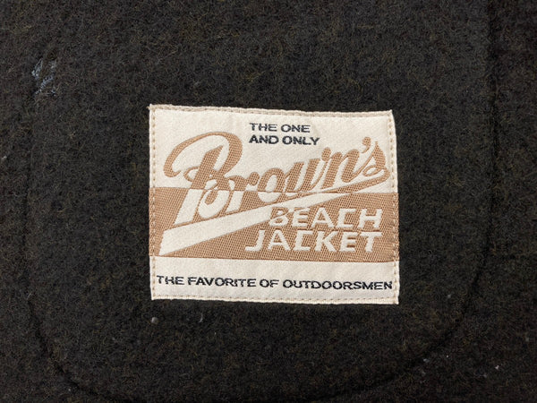 ブラウンズビーチ BROWN'S BEACH JACKET ビーチクロスベスト 三角タグ 刻印ボタン ゴマ塩 茶色 サイズ 38 ベスト 無地 ブラウン 104MT-1939