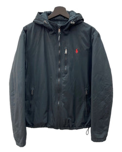 ラルフローレン RalphLauren Down Jacket ジップアップ フーデッド ダウン ジャケット 現行 裏地 キルティング 黒 ジャケット ロゴ ブラック Sサイズ 104MT-2309