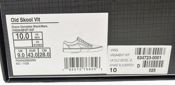 バンズ VANS  Shane Gonzales Old Skool VLT Star Spangled Glamour スニーカー黒 メンズ靴 スニーカー ブラック 28cm 103S-732