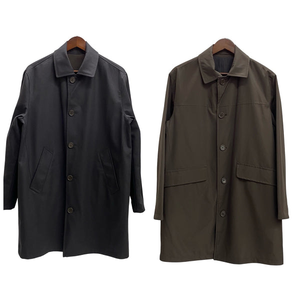 【曜日割引対象外】 ブルックスブラザーズ Brooks Brothers リバーシブル ステンカラーコート イタリア製 コート ブラウン Sサイズ 201MT-4325 VB