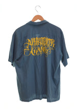 バッズプール BADSPOOL APHRODITE GANG CLASSIC LOGO S/S OPEN COLLAR SHIRT オープンカラーシャツ レーヨン 半袖シャツ グリーン Lサイズ 103MT-2534