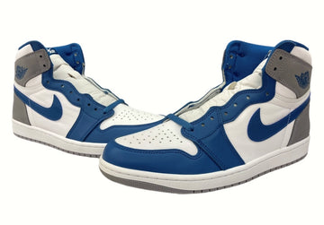 ナイキ NIKE 22年製 AIR JORDAN 1 RETRO HIGH OG TRUE BLUE エア ジョーダン 1 レトロ ハイ トゥルー ブルー AJ1 白 灰色 青 DZ5485-410 メンズ靴 スニーカー ブルー 29cm 104-shoes596