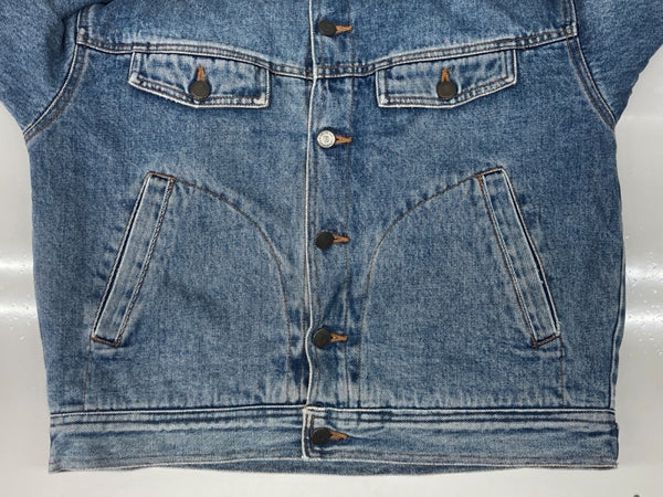 チャップス CHAPS 70s 80s DENIM JACKET デニム ジャケット 裏地ブランケット ボタン Gジャン アウター インディゴ Ralph Lauren 青 ジャケット 無地 ブルー Mサイズ 104MT-2068