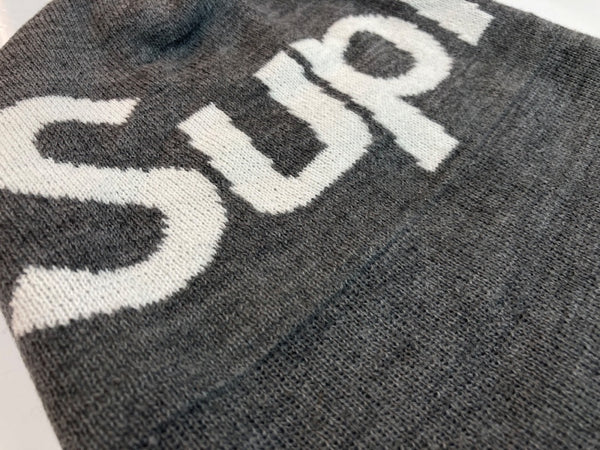 シュプリーム SUPREME BIG LOGO BEANIE ビッグ ロゴ ビーニー ニット帽 帽子 灰 帽子 メンズ帽子 ニット帽 ロゴ グレー 104H-46