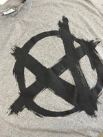 ヴェトモン VETEMENTS Anarchy アナーキー ロゴ プリントTシャツ オーバーサイズ 半袖カットソー XS Tシャツ グレー SSサイズ 101MT-4450