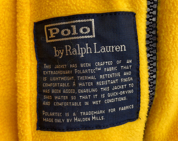 ラルフローレン RalphLauren 90s 90年代 フリースジャケット スウィングトップ アウター チンスト USA製 黄色 ジャケット ワンポイント イエロー Sサイズ 104MT-2235