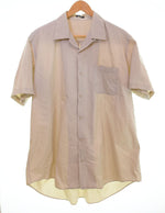 ワイズ Y's Y's for men OPEN COLLAR OVER SIZE SHIRT オープン カラー オーバー サイズ シャツ 半袖シャツ ベージュ 103MT-2653