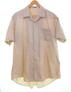ワイズ Y's Y's for men OPEN COLLAR OVER SIZE SHIRT オープン カラー オーバー サイズ シャツ 半袖シャツ ベージュ 103MT-2653
