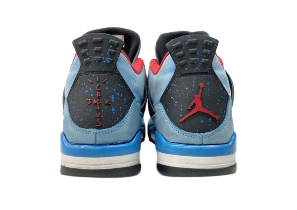 ナイキ NIKE 18年製 × Travis Scott トラヴィス スコット AIR JORDAN 4 RETRO UNIVERSITY BLUE エア ジョーダン レトロ UNC AJ4 シューズ 青 308497-406 メンズ靴 スニーカー ブルー 29cm 104S-1034