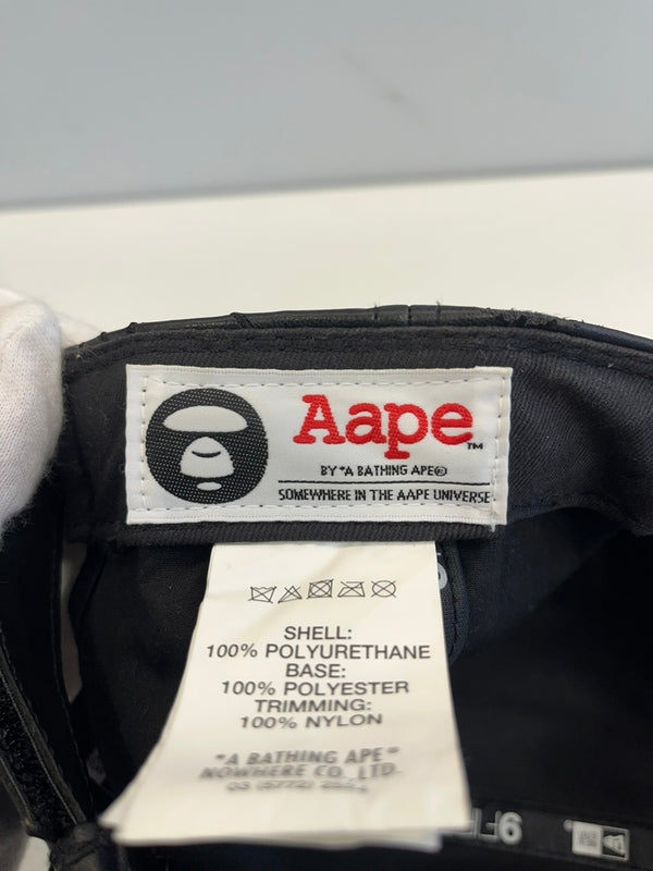 ア ベイシング エイプ A BATHING APE New Era ニューエラ 合皮 レザー 黒 AAPCPM4785XXD 帽子 メンズ帽子 キャップ ブラック 101hat-158