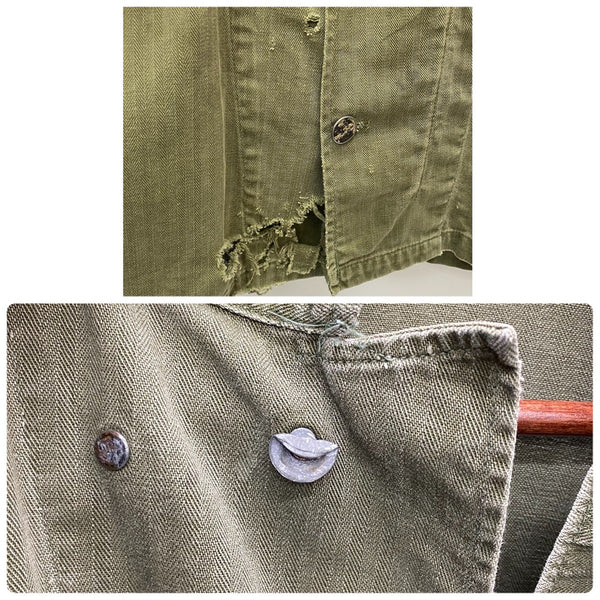 【曜日割引対象外】 ヴィンテージ vintage 40's U.S.ARMY M-43 HBT  ジャケット カーキ 201MT-3548 VB
