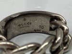 グッチ GUCCI CHAIN RING チェーン リング ロゴプレート 指輪 925 銀 メンズジュエリー 指輪・リング ロゴ シルバー 104A-79