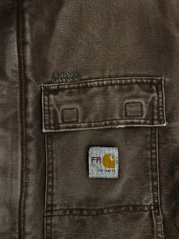 カーハート Carhartt FRライン フレームレジスタント トラディショナルコート ダックワークジャケット 茶 ボロ C26 DKB 2XL ジャケット ブラウン 3Lサイズ 101MT-4679