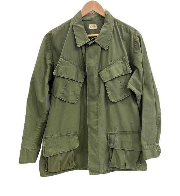ミリタリー MILITARY 60's 60年代 US ARMY アメリカ軍 ジャングルファティーグ 5TH リップストップ VINTAGE ヴィンテージ DSA100-69-C-0505 MEDIUM-REGULAR ジャケット カーキ 101MT-4745
