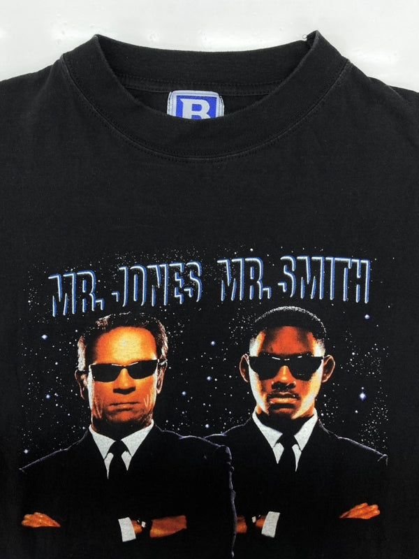 US US古着 90s MEN IN BLACK TEE メン イン ブラック Tシャツ MIB ムービーT 映画 半袖 黒 Tシャツ ロゴ ブラック 104MT-2349