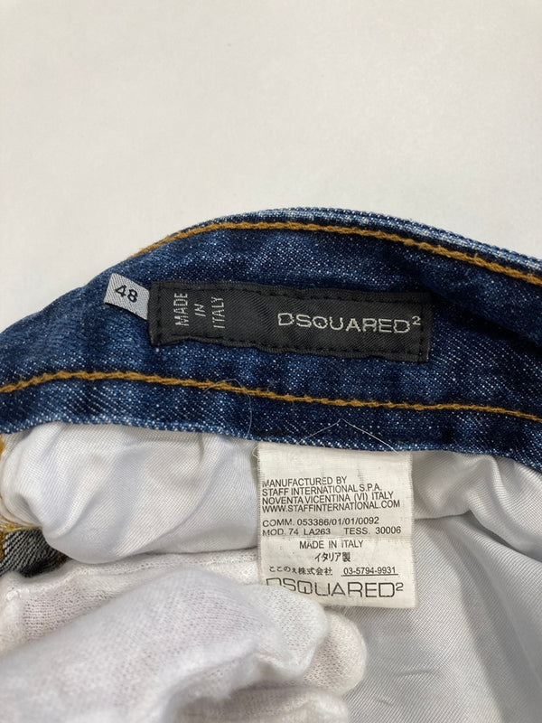ディースクエアード DSQUARED2 ダメージ加工ジーンズ  デニム ブルー サイズ48 101MB-554