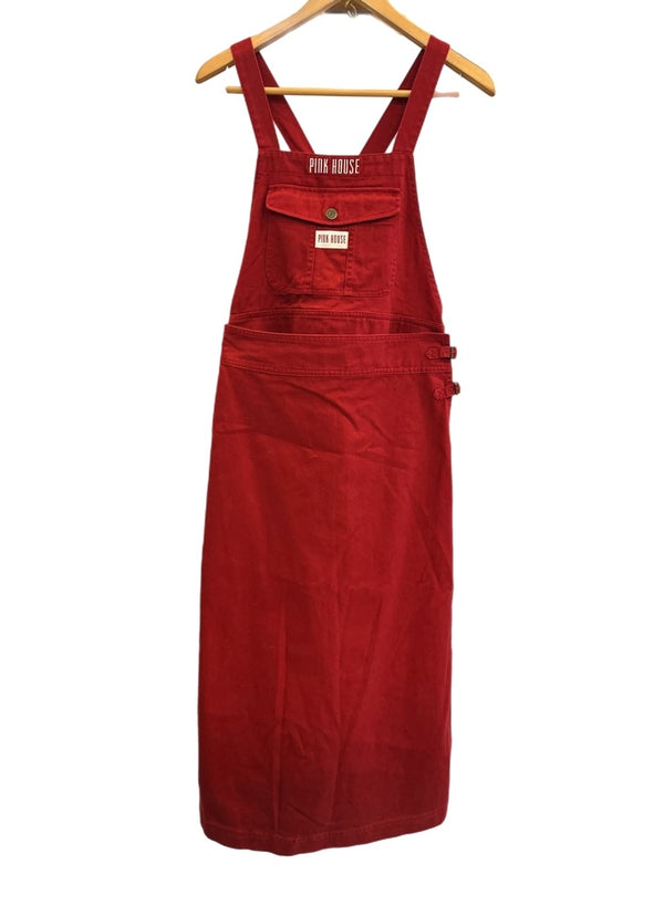ピンクハウス PINK HOUSE ヴィンテージ Vintage ジャンパースカート 赤 巻き エプロンスカート P011-FA06 ワンピース レッド 101LT-155
