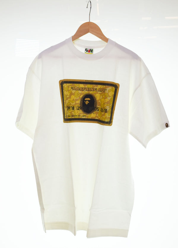 アベイシングエイプ A BATHING APE  gold card ゴールド会員 ゴールドカード 限定 Tシャツ Tシャツ ホワイト LLサイズ 103MT-2799