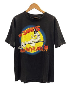 バンド band 90s ©1994 Snake Rattle & Roll WHITESNAKE ホワイトスネイク ツアーTシャツ 袖シングル US古着 黒 バンドTシャツ Tシャツ ブラック Lサイズ 101MT-2976