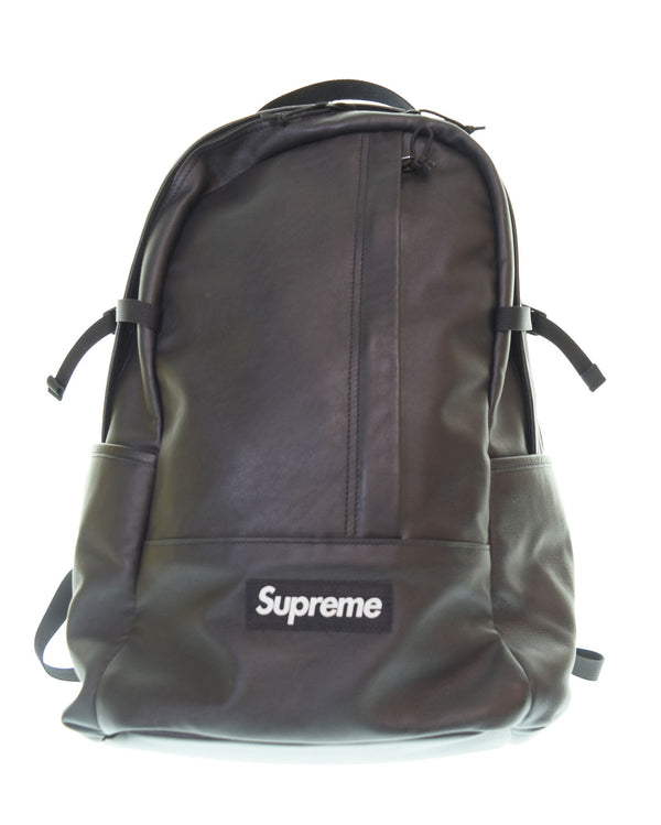 シュプリーム SUPREME 23AW Leather Backpack バックパック リュックサック 黒 バッグ メンズバッグ バックパック・リュック ブラック 103B-136
