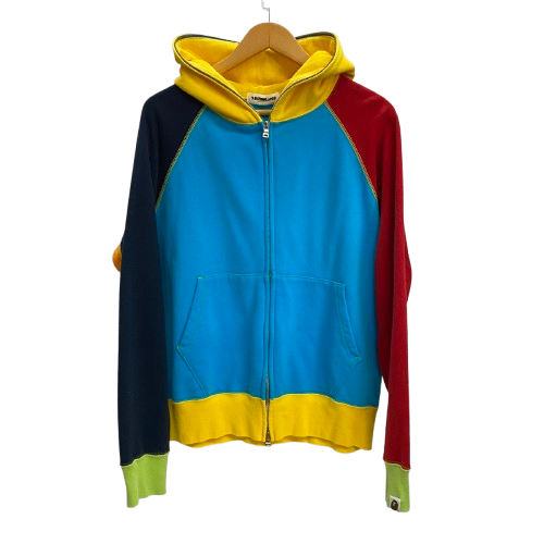 ア ベイシング エイプ A BATHING APE フルジップパーカー パーカ マルチカラー Sサイズ 201MT-3887