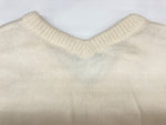 ボーダーズアットバルコニー BORDERS at BALCONY SPRING MOHAIR VEST スプリング モヘヤ Vネック ニット セーター プルオーバー ロゴ刺繍 日本製 IVORY アイボリー オフホワイト BEIGE BD2211-1G-03 ベスト ワンポイント ベージュ SIZE38 104LT-187