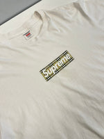 シュプリーム SUPREME ×BURBERRY Box Logo T-Shirt バーバリー ボックス ロゴ 白 Tシャツ ホワイト Lサイズ 101MT-5194