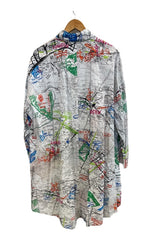 リミフゥ LIMI feu ヨウジヤマモト Yohji Yamamot TOKYO MAP ロングシャツドレス 白 LR-D03-020 長袖シャツ ホワイト サイズ02 101LT-140