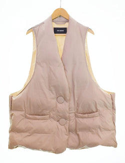 ラフシモンズ RAF SIMONS 21AW padded oversize gilet パテッド オーバーサイズ ジレ RESTIR リステア ダウン 212-w662 1 ベスト ベージュ 103MT-2217