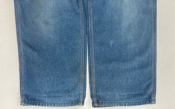 ビッグマック BIG MAC 90s 90年代 ペインターパンツ ワーク サスペンダーボタン  ドーナツボタン ジッパーフライ USA製 青 無地 デニム ブルー 104MB-244