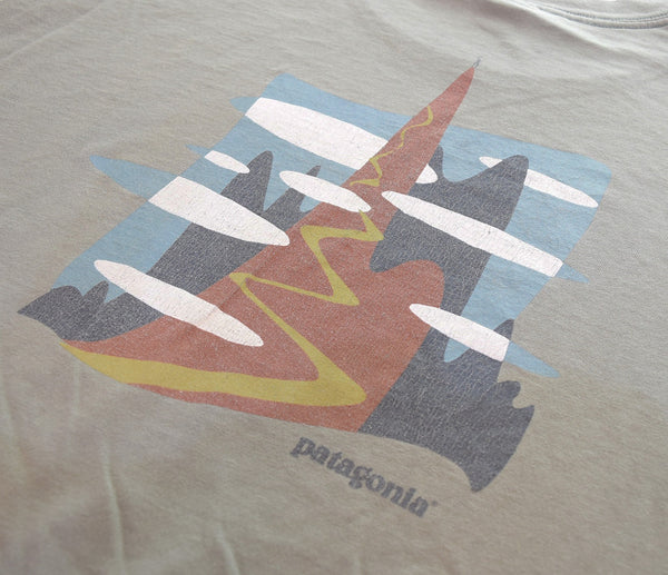 パタゴニア PATAGONIA 90s Organic cotton Benefical T's Made in USA 90's ベネフィシャルT USA製 ロンT カーキグリーン LLサイズ 103MT-3220