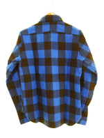 アベイシングエイプ A BATHING APE  ブロック チェック シャツ 青 長袖シャツ ブルー Sサイズ 103MT-2202