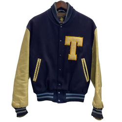 【曜日割引対象外】 ゴールデンベアー GOLDEN BEAR 60's Stadium Varsity Jacket スタジャン ジャケット ネイビー Mサイズ 201MT-4019 VB