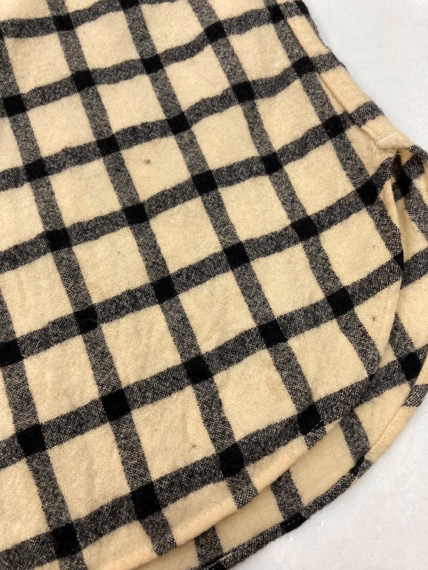 ペンドルトン PENDLETON 70s WOOL CHECK SHIRT ウール チェック シャツ ネルシャツ USA製 長袖 ボタン 薄茶 長袖シャツ チェック ベージュ Lサイズ 104MT-1540