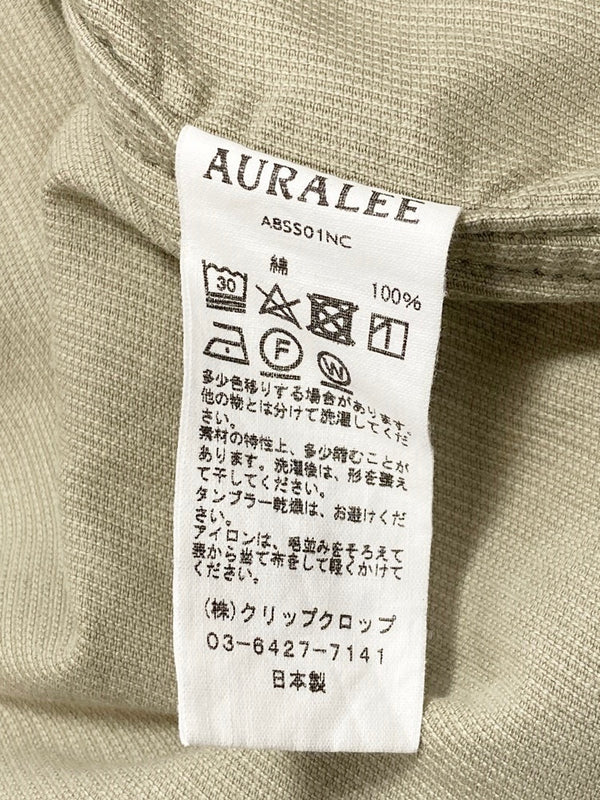 オーラリー AURALEE WASHED CORDUROY SHIRTS JACKET コーデュロイ MADE IN JAPAN ABSS01NC サイズ 4 ジャケット 無地 グリーン 101MT-2349