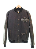 ハーレーダビッドソン HARLEY DAVIDSON 刺繍 ロゴ バーシティ ジャケット スタジャン グレー 97598-17VM ジャケット グレー Sサイズ 103MT-1767