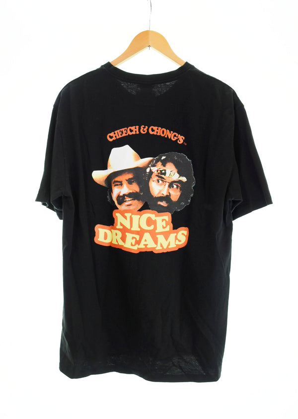 ワコマリア WACKO MARIA 21SS HEAVY WEIGHT CREW NECK T-SHIRT NICE DREAMS チーチ&チョン ウォッシュド ヘビー Tシャツ 黒 Tシャツ ブラック LLサイズ 103MT-1211