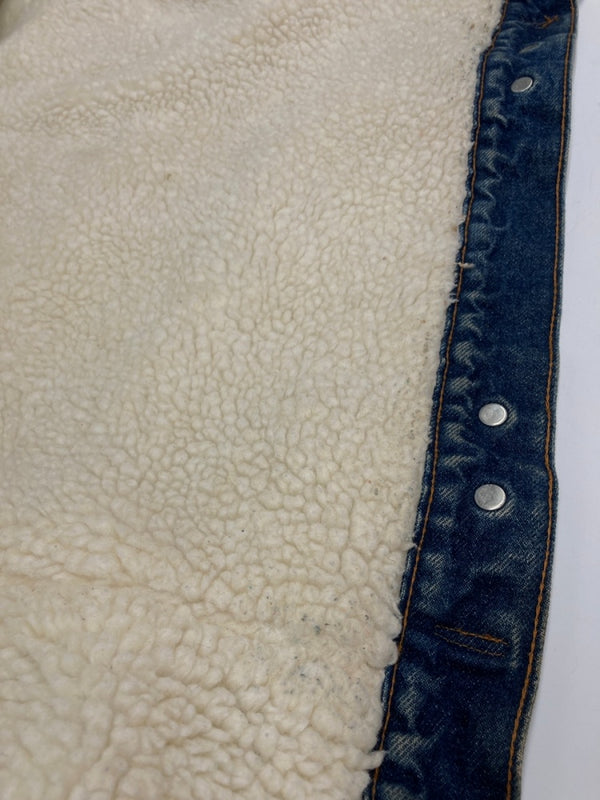 リーバイス Levi's 80s BOA DENIM JACKET ボア デニム ジャケット Gジャン ボタン ヴィンテージ USA製 アウター インディゴ 青 70608 34R ジャケット ロゴ ブルー 104MT-2147