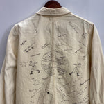 【曜日割引対象外】 ウエアハウス WAREHOUSE HELLER'S CAFE ワークシャツ LARRY'S COLLECTION ジャケット ホワイト 36サイズ 201MT-3889 VB