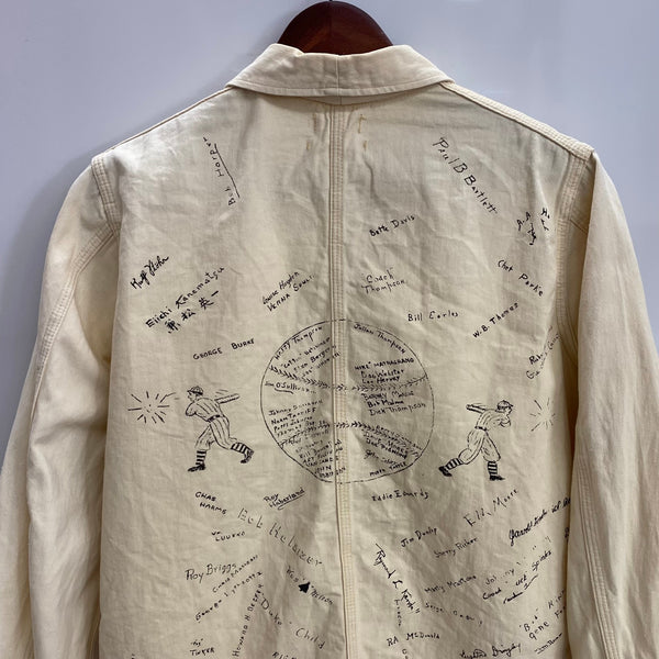 【曜日割引対象外】 ウエアハウス WAREHOUSE HELLER'S CAFE ワークシャツ LARRY'S COLLECTION ジャケット ホワイト 36サイズ 201MT-3889 VB