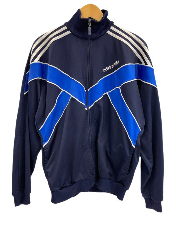 アディダス adidas 80s~ ヴィンテージ Vintage トラックジャケット トレフォイルロゴ  40/42 ジャージ ネイビー 101MT-3436