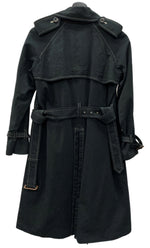 ドゥロワー Drawer ユナイテッドアローズ ライナー付 コットン ツイル トレンチ ステッチ テーラード ダブルブレスト ウエストベルト 日本製 BLACK 黒 6525-299-0230 コート ブラック SIZE40 104LT-225