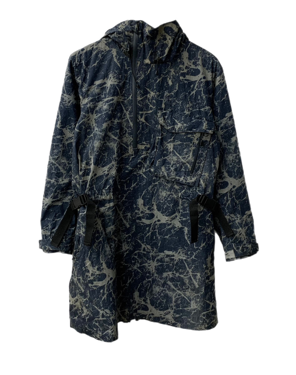 スノーピーク Snow Peak Indigo C /N Anorak Pullover (Marble Effect 