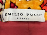 エミリオプッチ EMILIO PUCCI FIRENZE テーラード TAILORED コート ライトアウター ベロア VISCOSE ビスコース レトロ イタリア製 PINK ピンク系 ジャケット 総柄 マルチカラー SIZE42 104LT-224